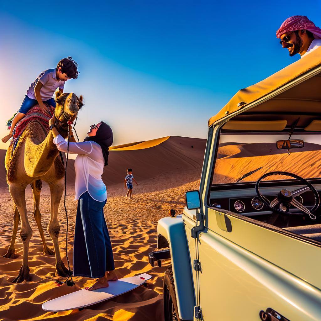 4. FamilyFriendly Desert Safari in Sharjah a realistic image ,