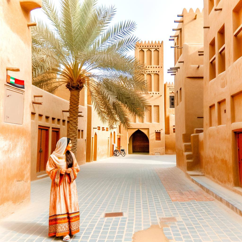 a woman in al fahdi historical neighborhood