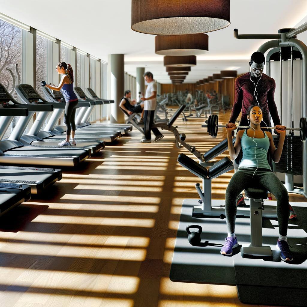 fitness centre in hotel