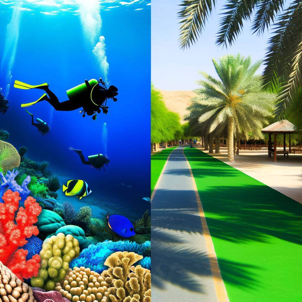 fujeirah scuba diving and al ain lush greenary of al ain oasis-1