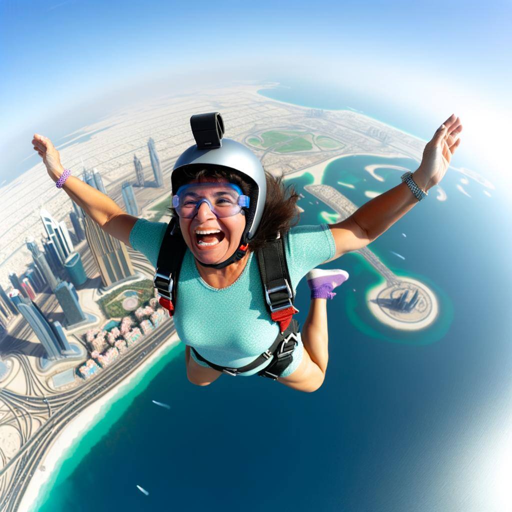 sky diving in dubai